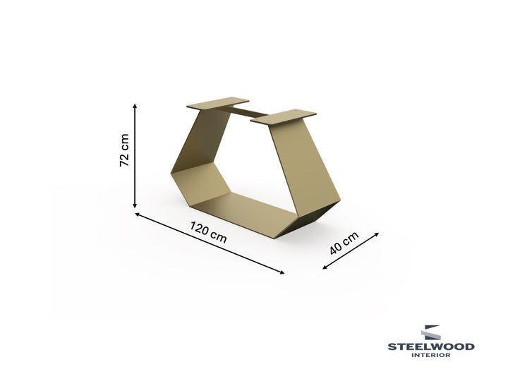 Darstellung der Abmessungen des Tischgestells Design Tischgestell Diamond 