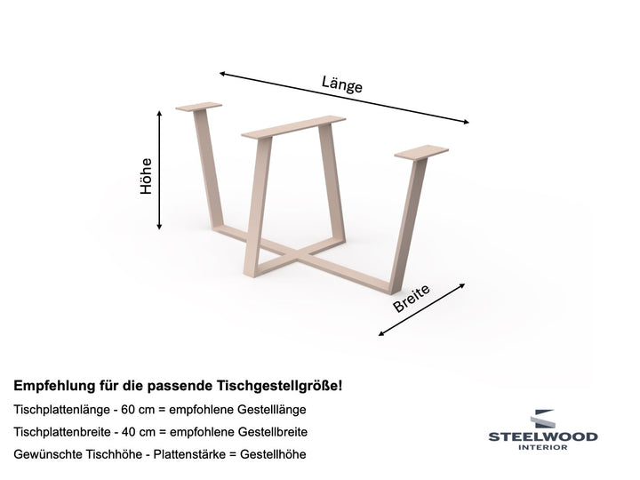 Abmessungen Tischgestell Virando