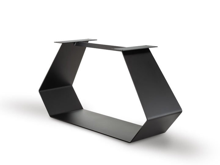 Mittelfuß Tischgestell aus Metall in Designform eines Diamanten
