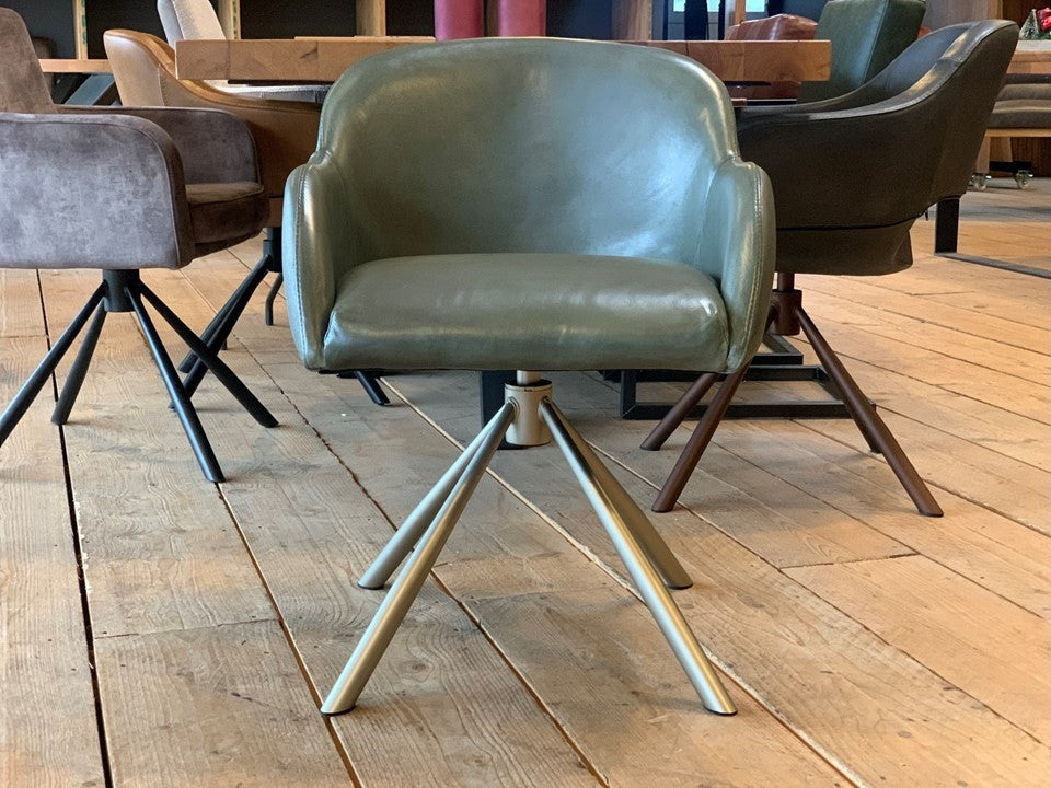 1x Designer Drehstuhl Leder BL018 Ausstellungsstück