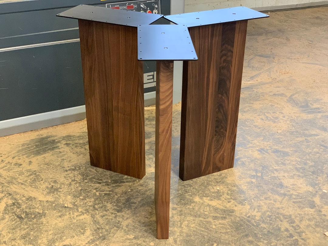 Draufsicht Tischgestell Holz Runder Tisch-Sona