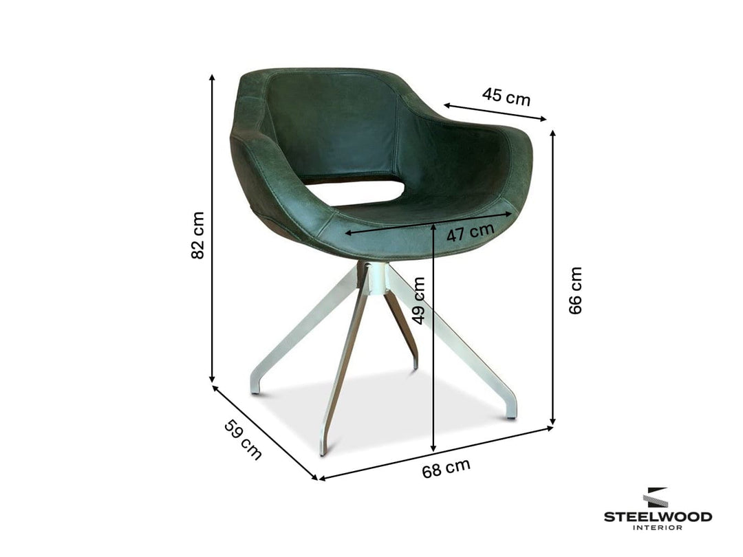 Drehstuhl Leder modern 182DF