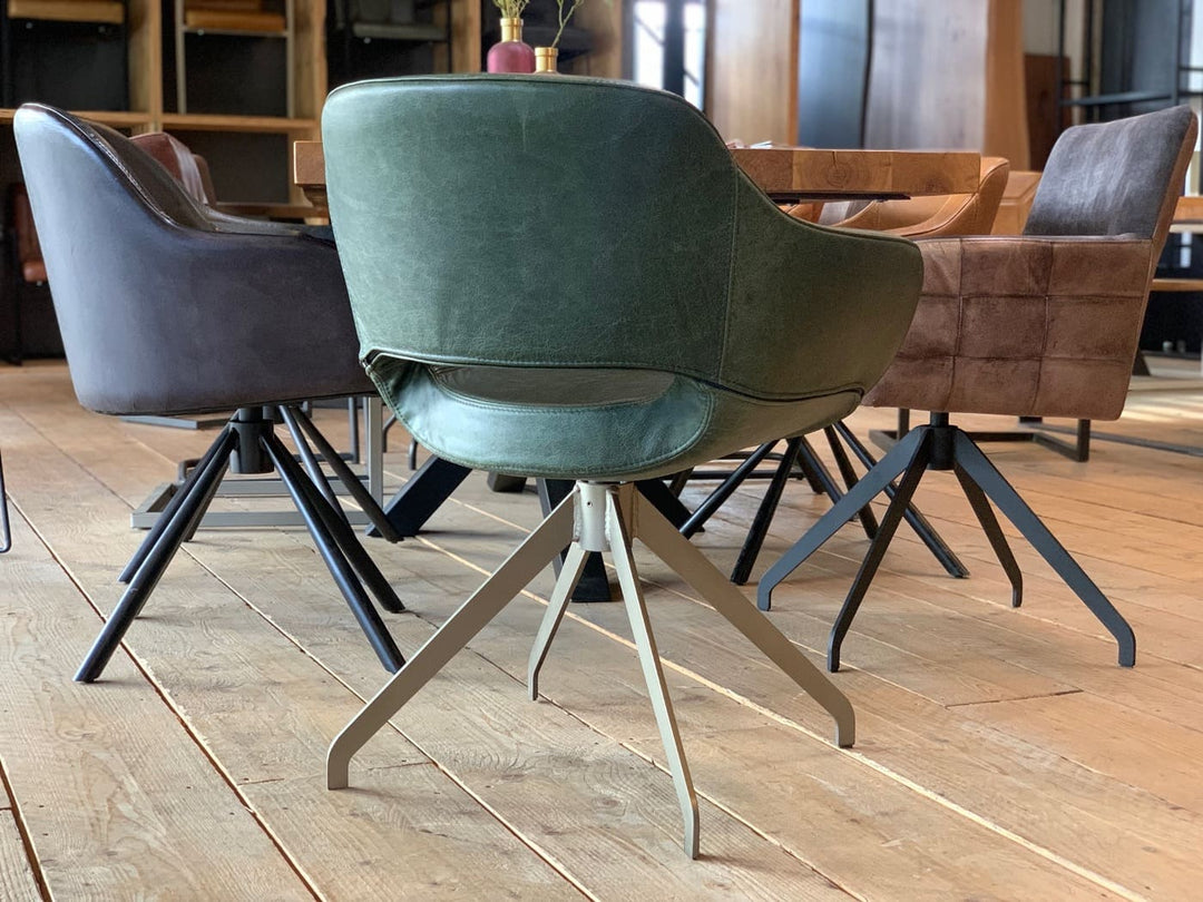 Drehstuhl Leder modern 182DF