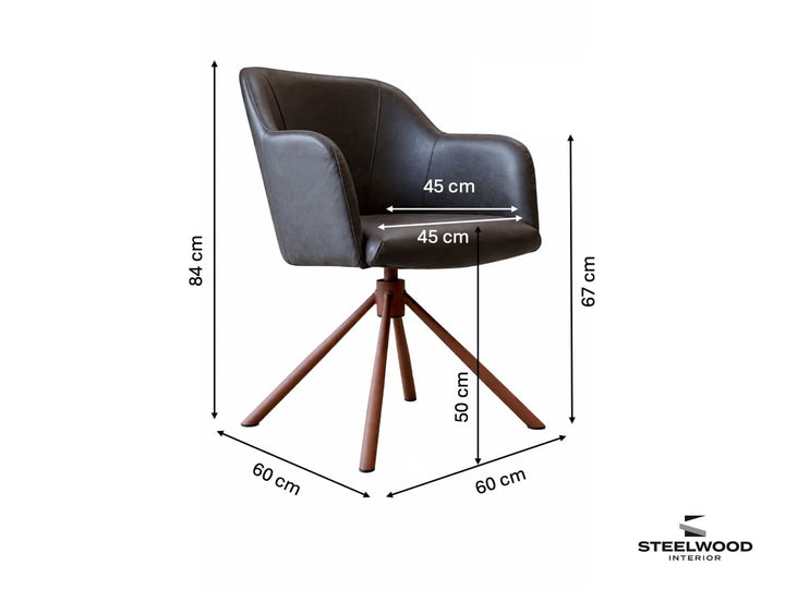 Esszimmer Drehstuhl Leder 197DS