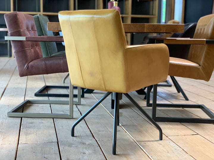 Stuhlrücken Esszimmer Drehstuhl Leder