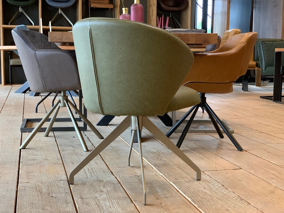 Ansicht Stuhlrücken Esszimmer Drehstuhl Leder