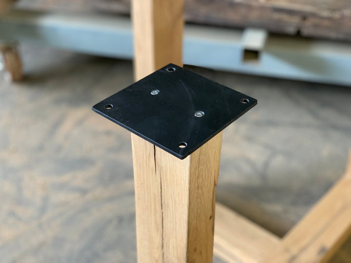Holzgestell Tisch Rund Malea Anschlussplatten