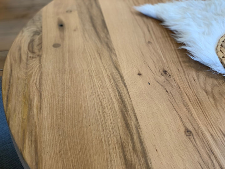 Runder Tisch Massivholz Altholz Eiche Luna 150D Ausstellungsstück