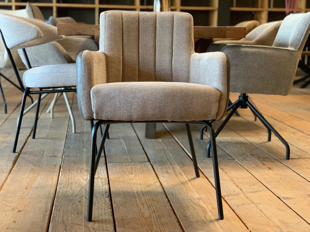 1x Lederstuhl Lederstoff Kombination SL183K Ausstellungsstück
