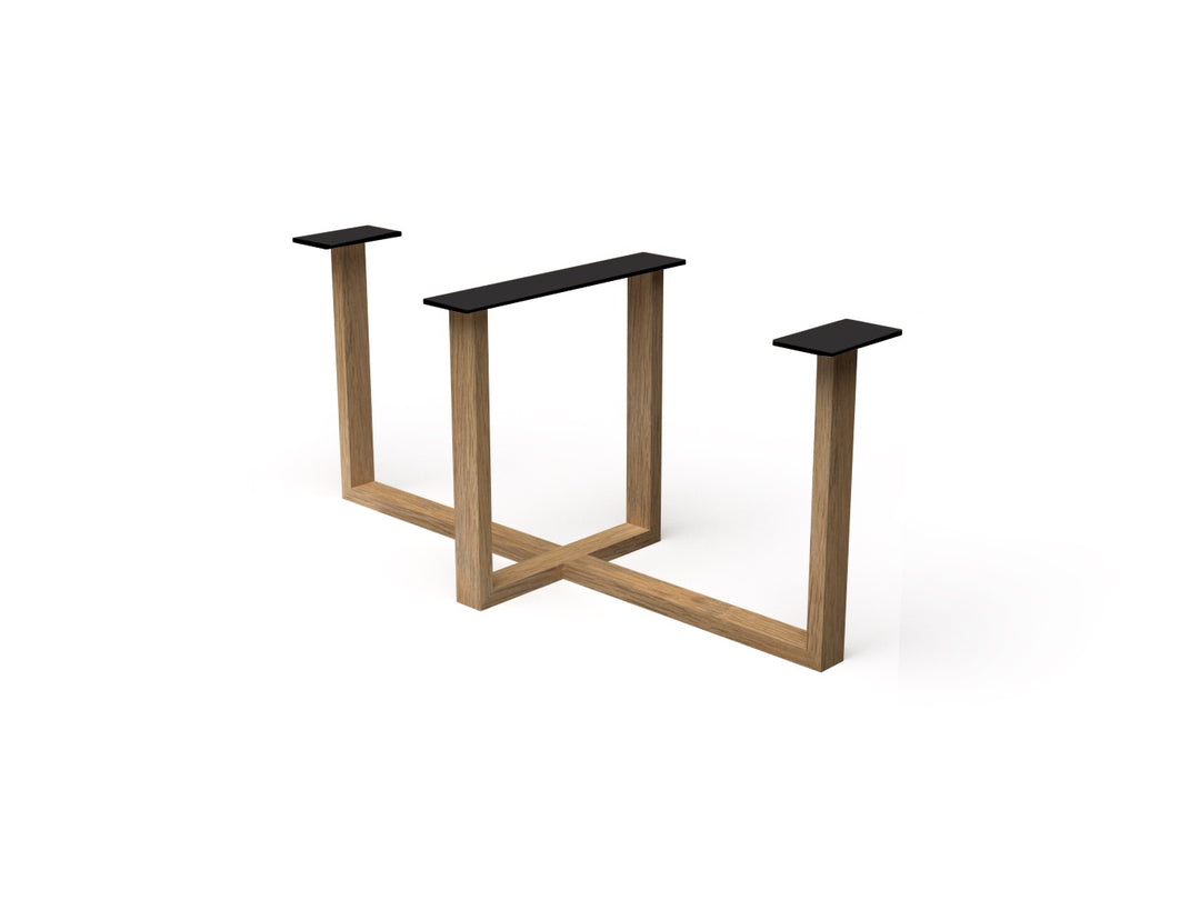 Modernes Tischuntergestell Holz Malea 3D-Ansicht