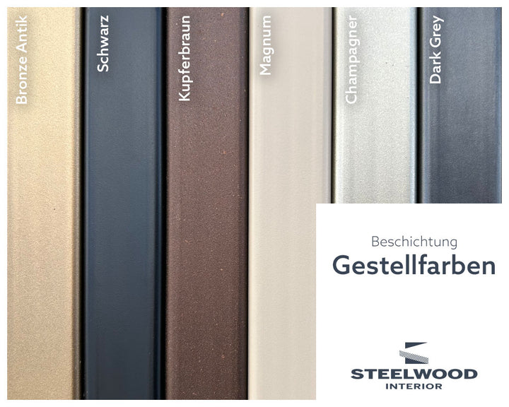 Farbauswahl der Beschichtung Tischgestell Quadro 
