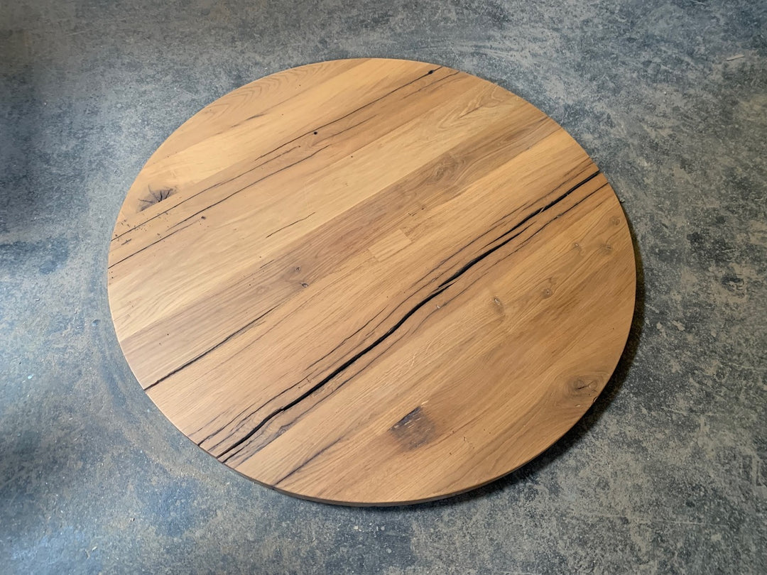 Tischplatte 110 cm rund Eiche Altholz - sofort verfügbar!
