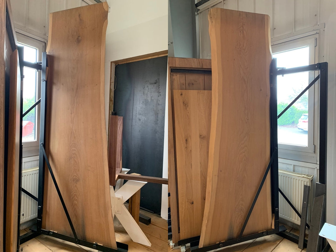 Tischplatte Baumscheibe Eiche 245 cm Ausstellungsstück