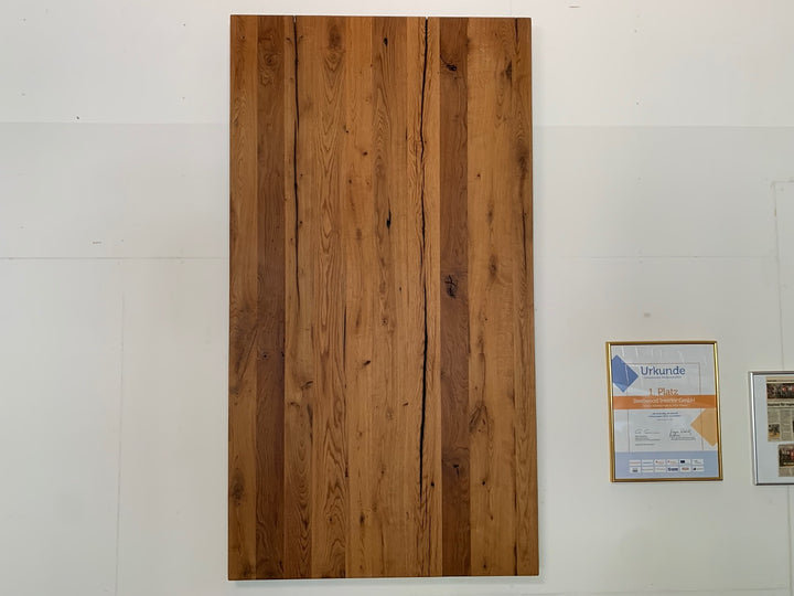 Tischplatte Eiche Altholz 200 cm x 109 cm - Ausstellungsstück