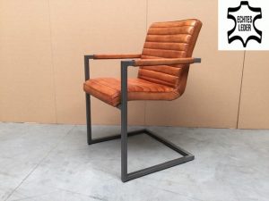 Freischwinger Stuhl Leder