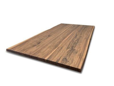 Nussbaum Tischplatte Baumkante nach Maß 6 cm
